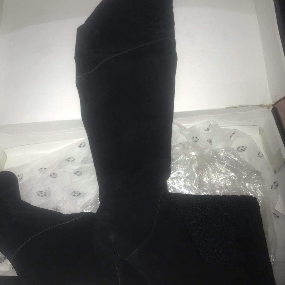 Victoria Secrets “Vintage” Colin Stuart Over The Knee Leather Suede Boots - Picture 5 of 6